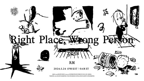 La foto, sin fechar, proporcionada por BigHit Music, muestra una imagen promocional del segundo álbum en solitario de RM, "Right Place, Wrong Person". (Prohibida su reventa y archivo)