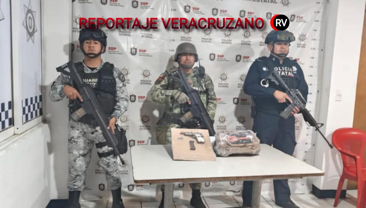 Fuerzas Armadas y Guardia Nacional aseguran armas en Misantla y Acultzingo