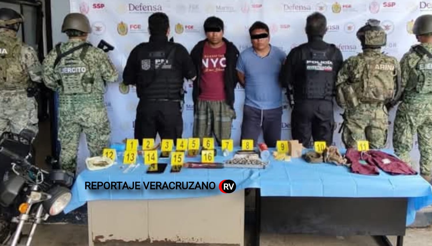 Golpe a la delincuencia en el sur de Veracruz: Detienen a tres personas y aseguran drogas y armas en operativos conjuntos