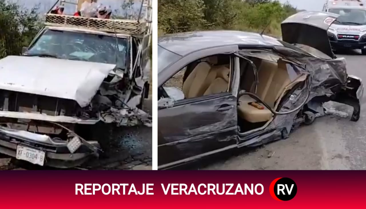 Demoledor choque en la Alazán-Canoas deja seis lesionados en Pánuco