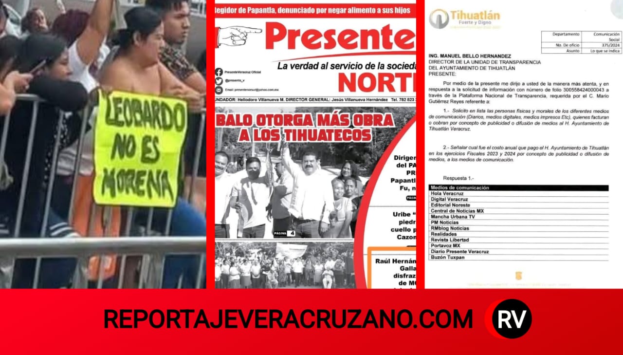 ¡Corrupción y Censura! Presente Veracruz, el vocero de la farsa de los Gómez, silencia al pueblo y encubre el saqueo de Tihuatlán