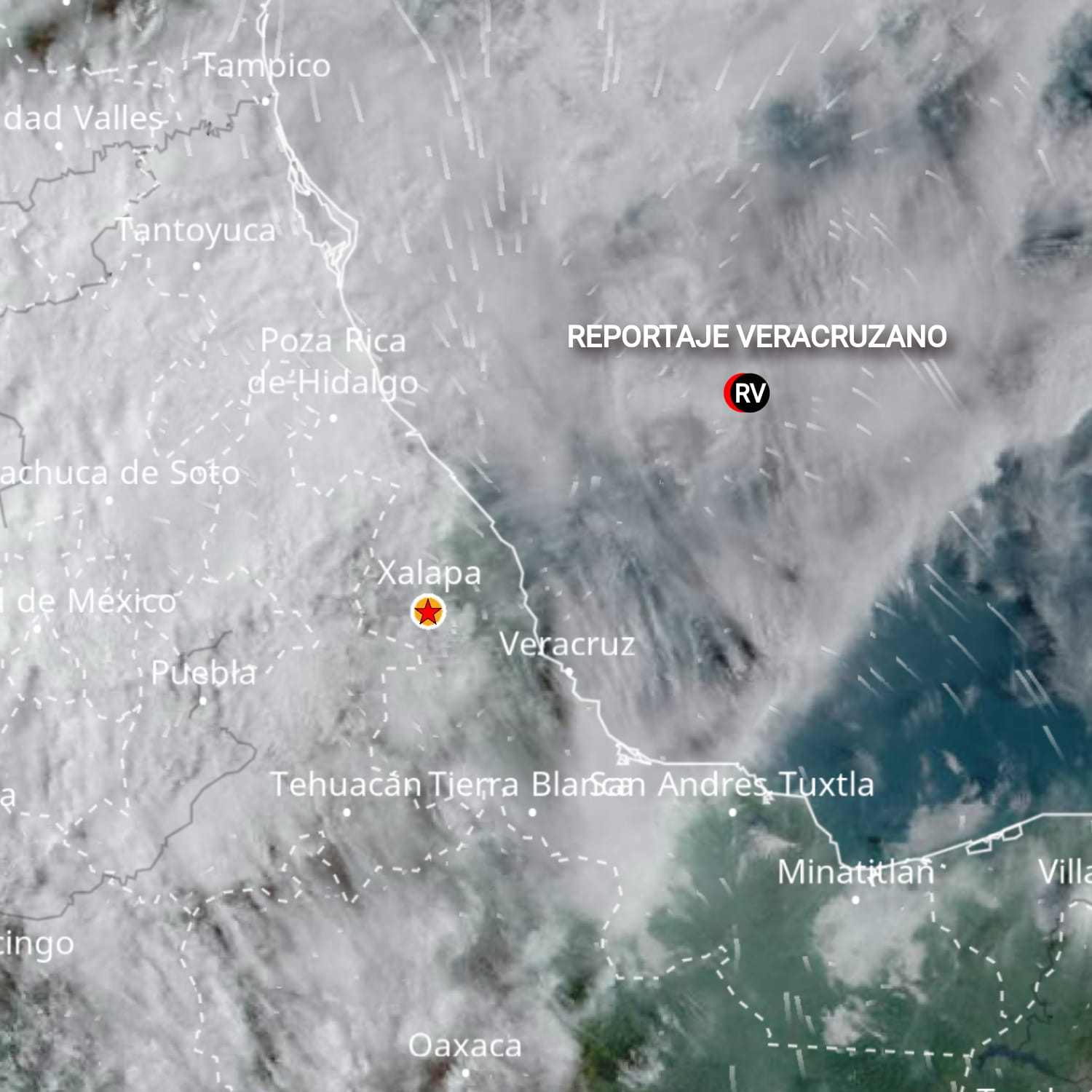 Alerta Gris en Veracruz: Frente Frío 28 Traerá Fuertes Lluvias, Viento y Oleaje Elevado