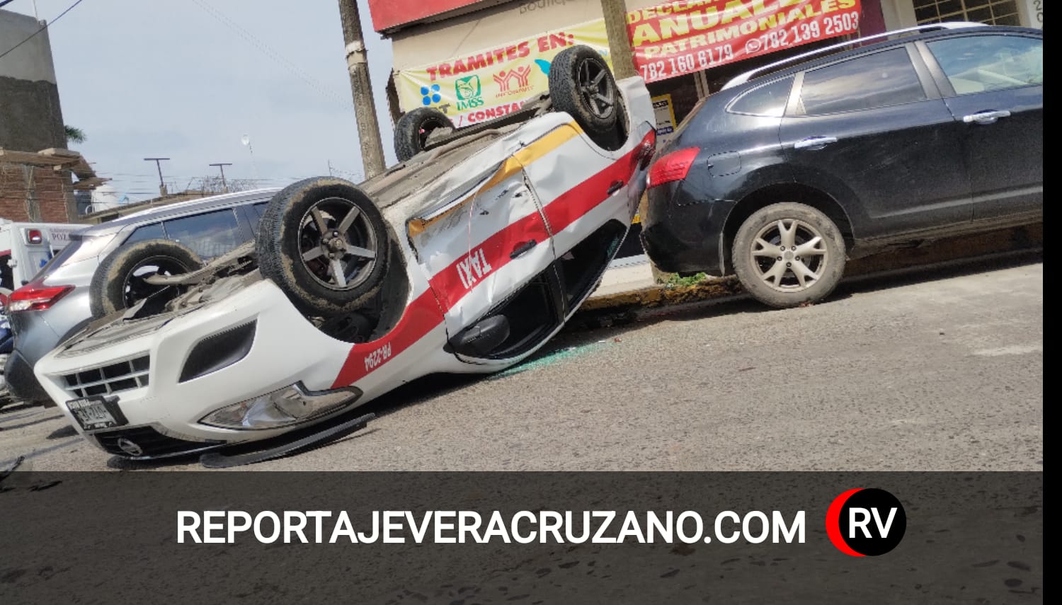 Choque múltiple en la colonia Tajín de Poza Rica