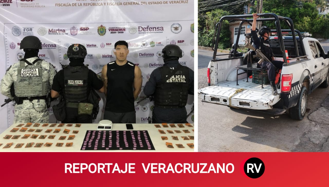 Autoridades aseguran a presunto generador de violencia en Papantla; incautan drogas y equipo asociado al narcomenudeo
