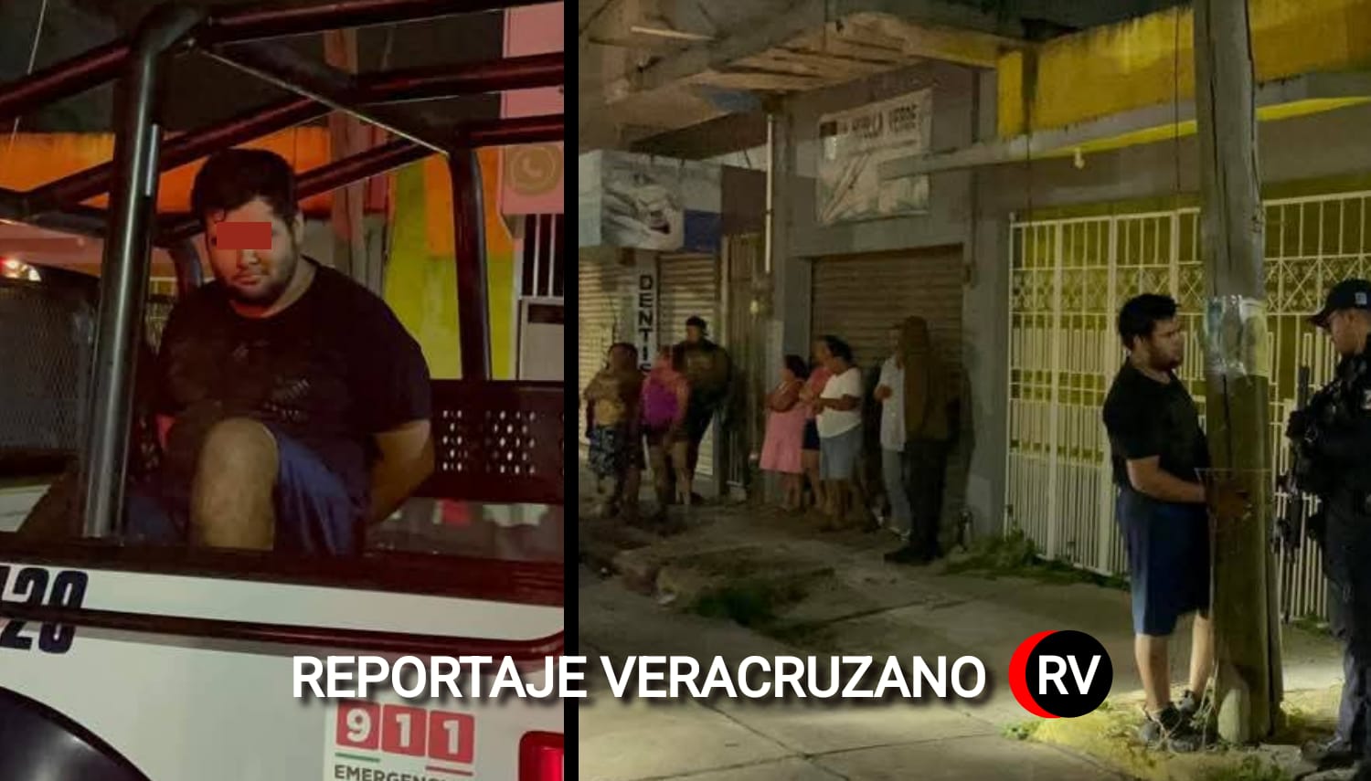 Justicia vecinal en Acayucan: capturan y amarran a presunto asaltante tras violento atraco a joven