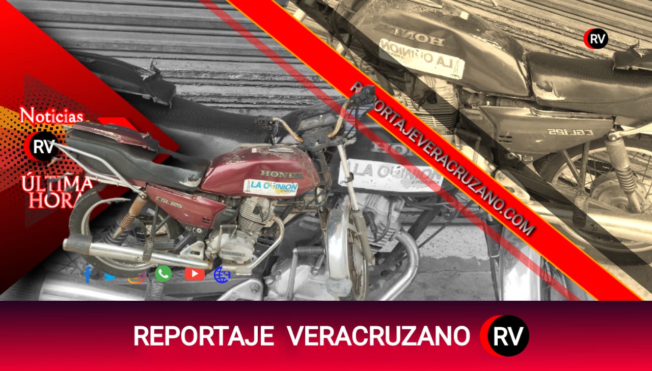 Roban motocicleta con logotipos de La Opinión en Poza Rica; sin detenidos tras recorrido policiaco