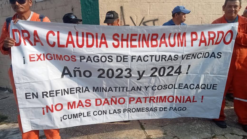 ¡PEMEX NO PAGA Y EL SUR ESTALLA!Empresarios y trabajadores plantan resistencia indefinida en Refinería de Minatitlán por deuda millonaria