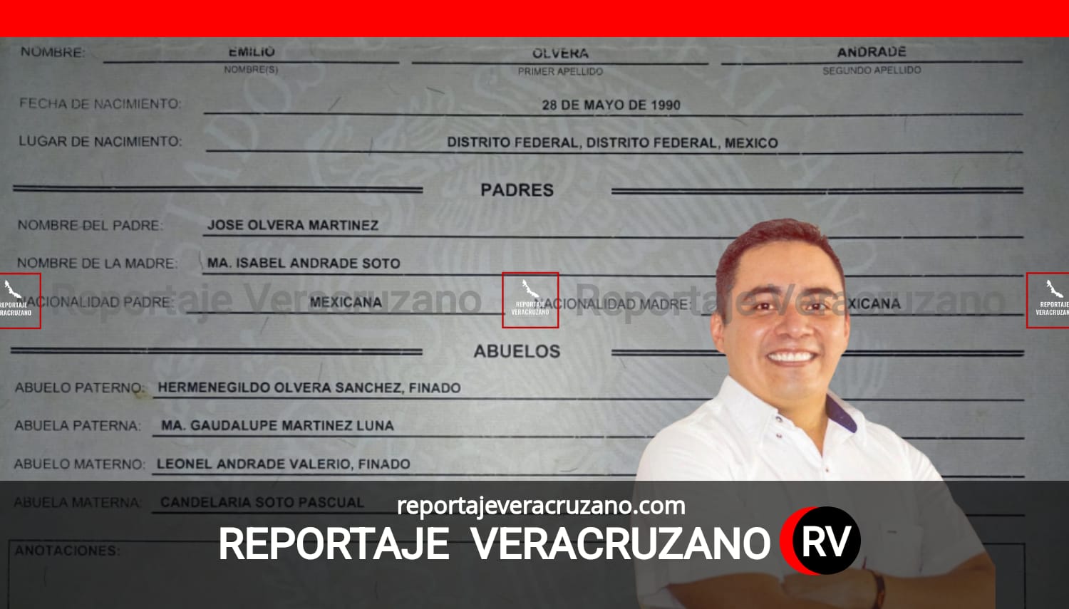 ¡Poza Rica para los pozarricenses!; EMILIO OLVERA NACIÓ EN CDMX