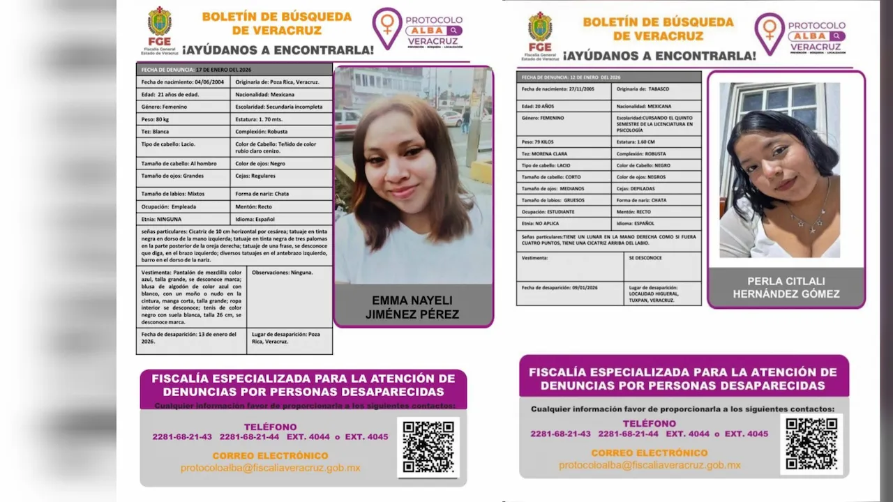 Alerta en el norte de Veracruz: cinco mujeres desaparecen en menos de tres semanas