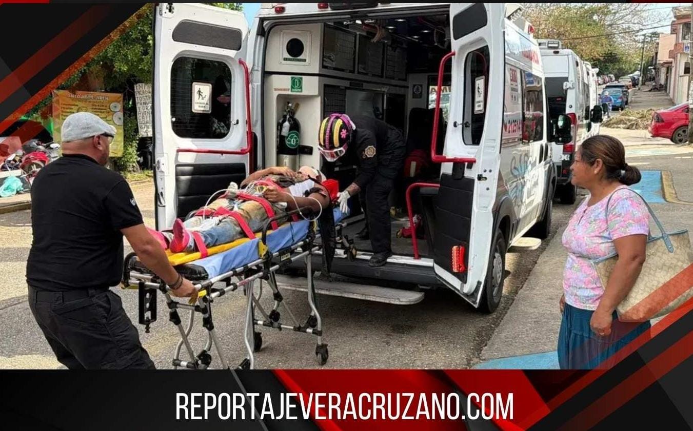 Albañil sobrevive tras caer de cinco metros de altura en Coatzacoalcos