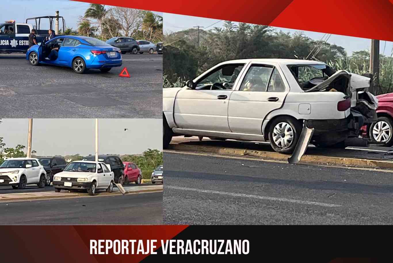 Falla en semáforos provoca colisión y severo congestionamiento en la Veracruz-Xalapa