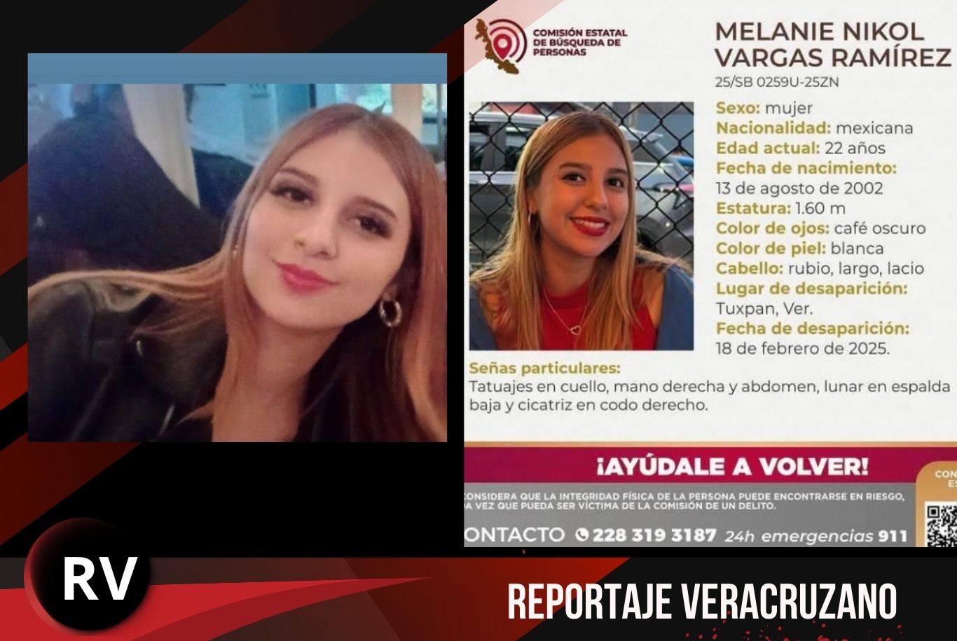 A un año de la desaparición de Melanie Nikol en Tuxpan: Inconsistencias y un sospechoso en fuga