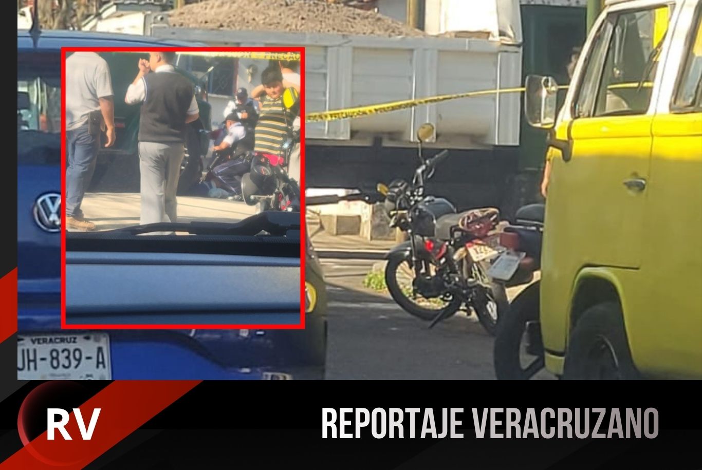 Motociclista sobrevive tras quedar bajo un camión de volteo en Orizaba