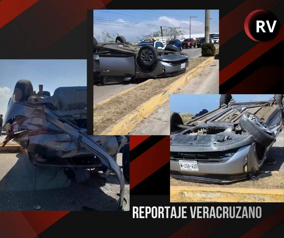 Fuerte choque en la carretera a las Barrillas termina en volcadura