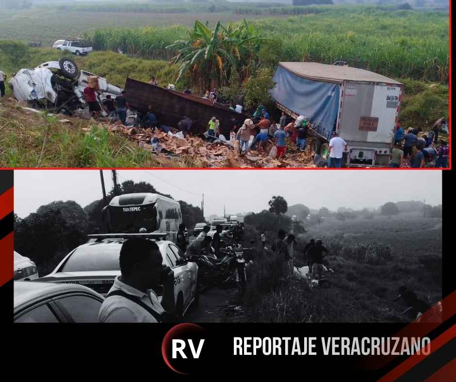 Vuelca tráiler cervecero en el Puente San Isidro; desatan rapiña