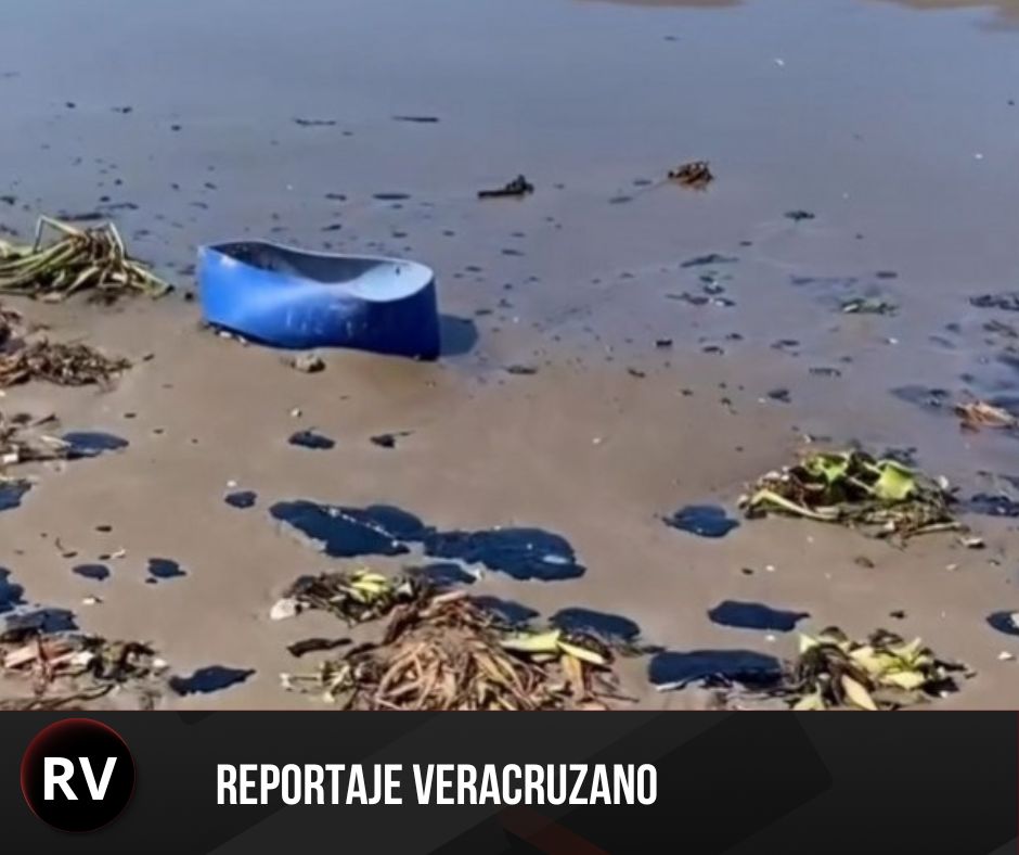 Derrame de hidrocarburo alcanza playas de Alvarado: la contaminación avanza sin control