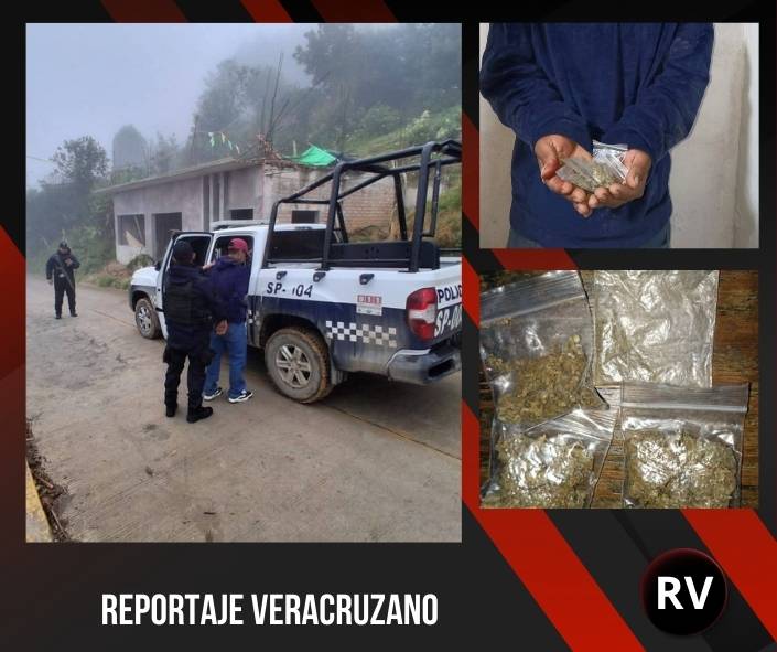 Detienen a sujeto por presuntos delitos contra la salud en Tehuipango