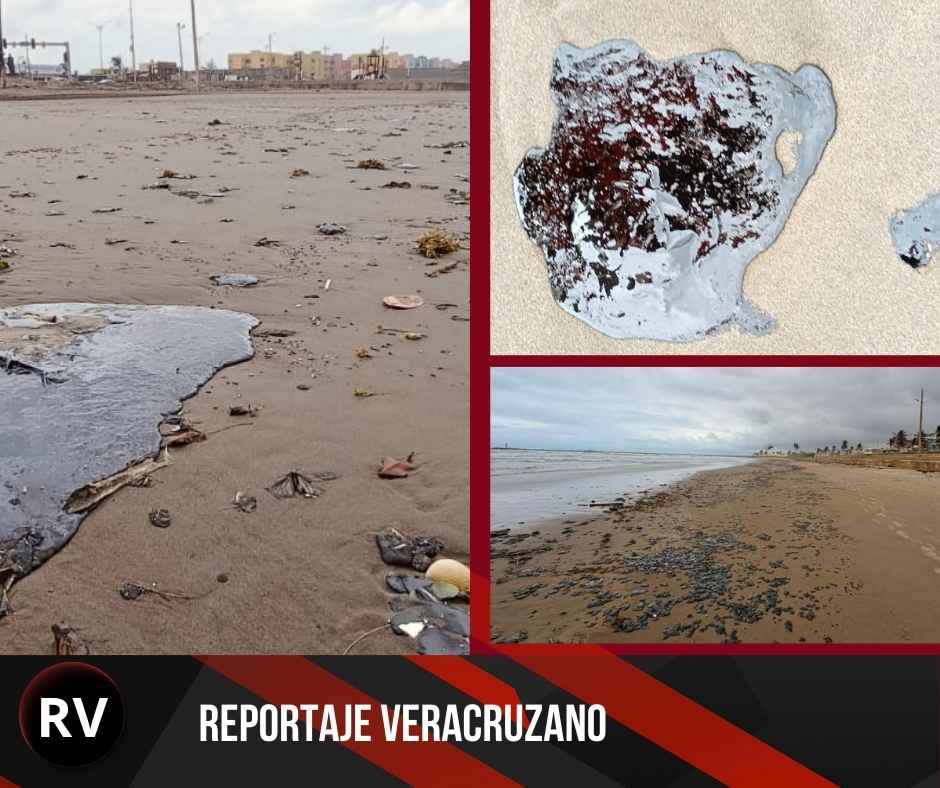 Marea negra alcanza playas de Coatzacoalcos previo a la Semana Santa