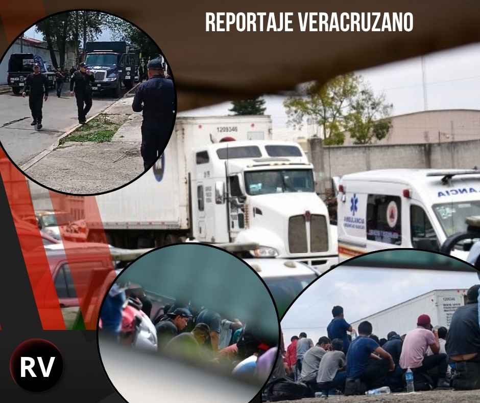 ¡AL BORDE DE LA ASFIXIA! HALLAN A 200 MIGRANTES EN TRÁILER ABANDONADO