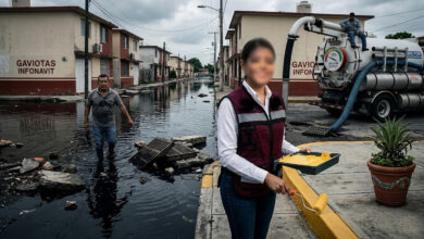La "Cosmética del Desastre" en Poza Rica. La alcaldesa Janeth Adanely prefiere maquillar banquetas que resolver la crisis sanitaria en el Infonavit Gaviotas.