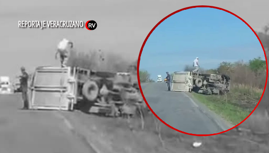 Vuelca camión en la Valles–Tampico y evidencia riesgos latentes en tramo de Pánuco