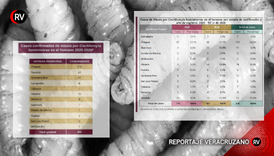 Alerta silenciosa en Veracruz: avanza el gusano barrenador y ya suma 10 casos en humanos