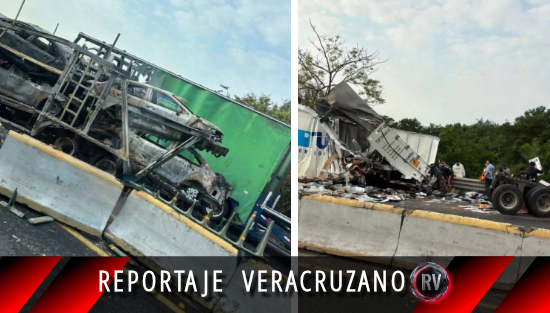 Fuego y caos paralizan el sur de Veracruz: autopista Isla–Acayucan colapsa por horas